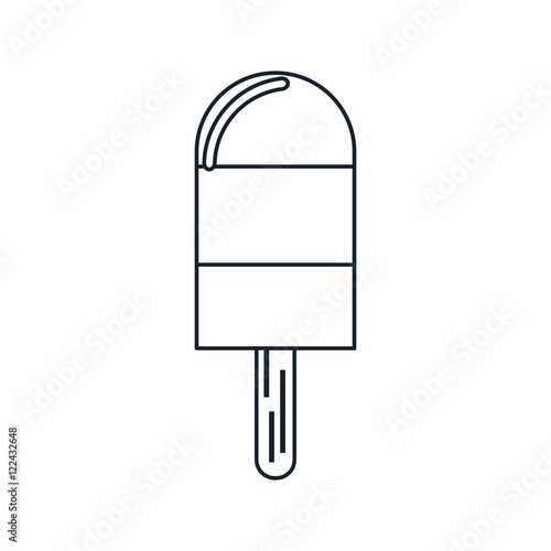 Ice lolly icon. Summer dessert and sweet theme. Isolated design. Vector illustration