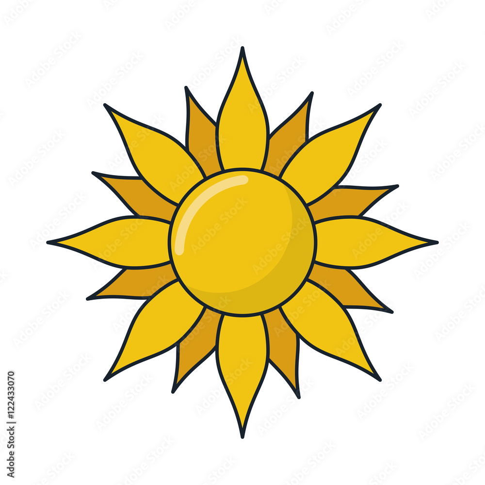 Abstract sun icon. Summer nature and tropical theme. Isolated design. Vector illustration Abstract sun icon. Summer nature and tropical theme. Isolated design. Vector illustration