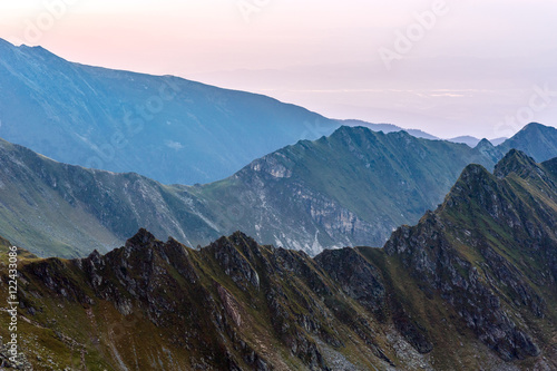 Fototapeta Naklejka Na Ścianę i Meble -  Mountain range at sunset