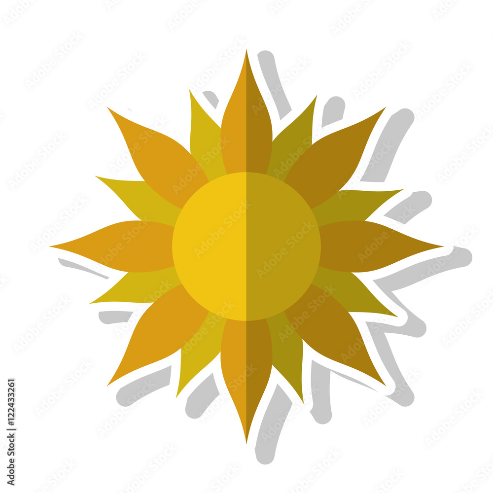 Abstract sun icon. Summer nature and tropical theme. Isolated design. Vector illustration Abstract sun icon. Summer nature and tropical theme. Isolated design. Vector illustration