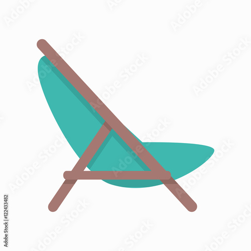 Beach Chaise Vector Illustration in Flat Design