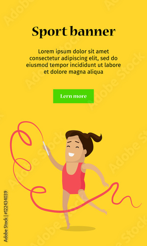 Sport Banner. Artistic Gymnastics Template.
