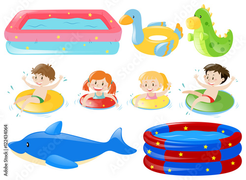 Children swimming and other equipments