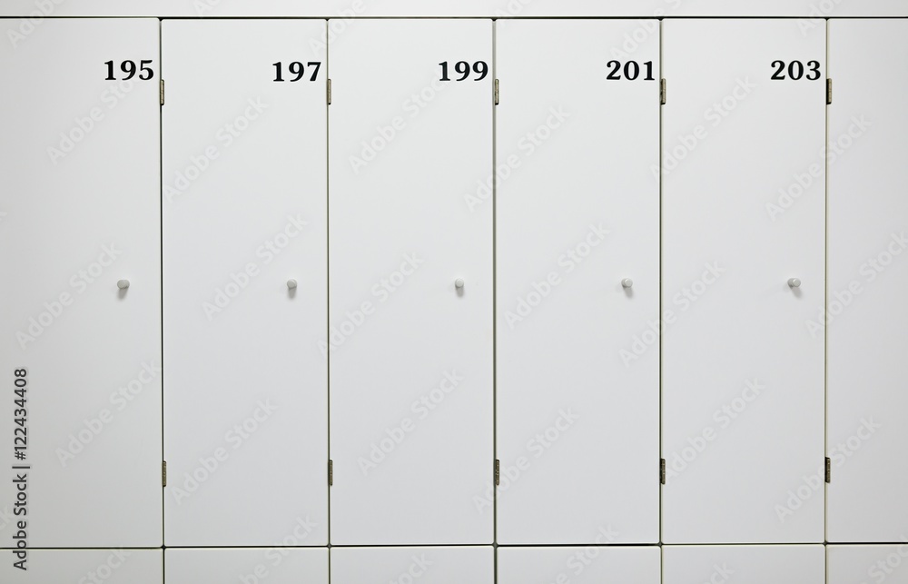 White change room lockers White change room lockers