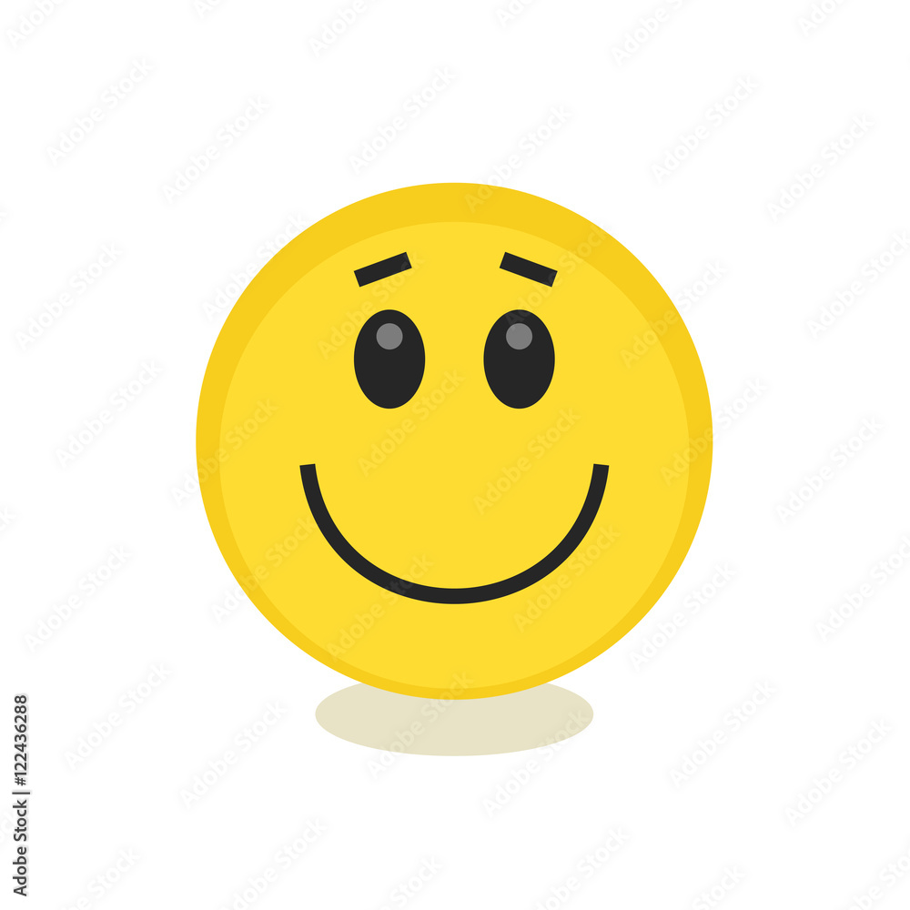 Emoticon. Vector style smile yellow face icon