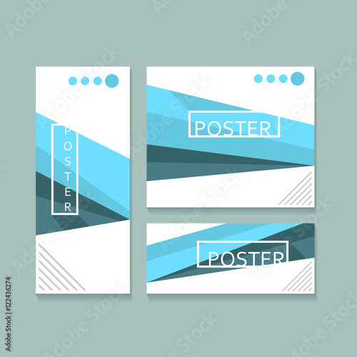 Vector brochure poster minimalistic design, geometric concept