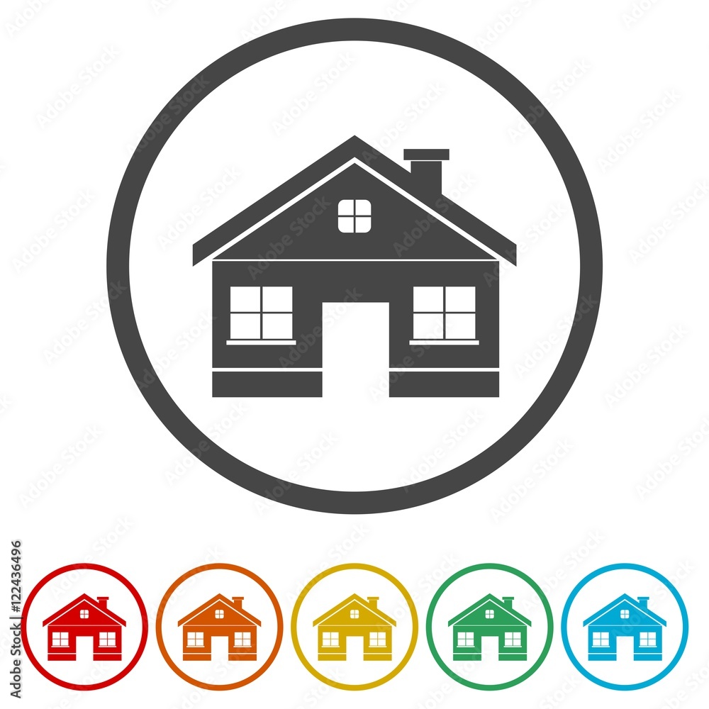 House circle icon. House circle icon.