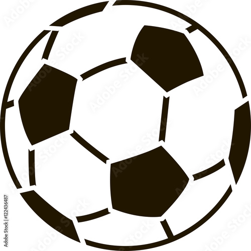 stencil of soccer ball. second variant