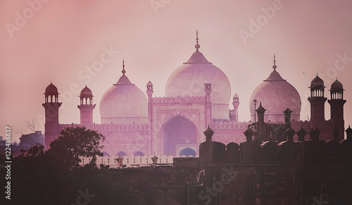 Domes of the The Badshahi Mosque photo