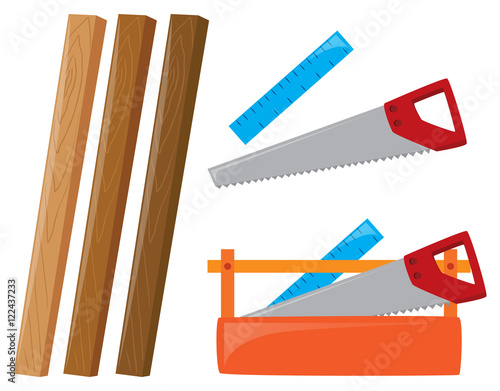Wooden sticks and tools