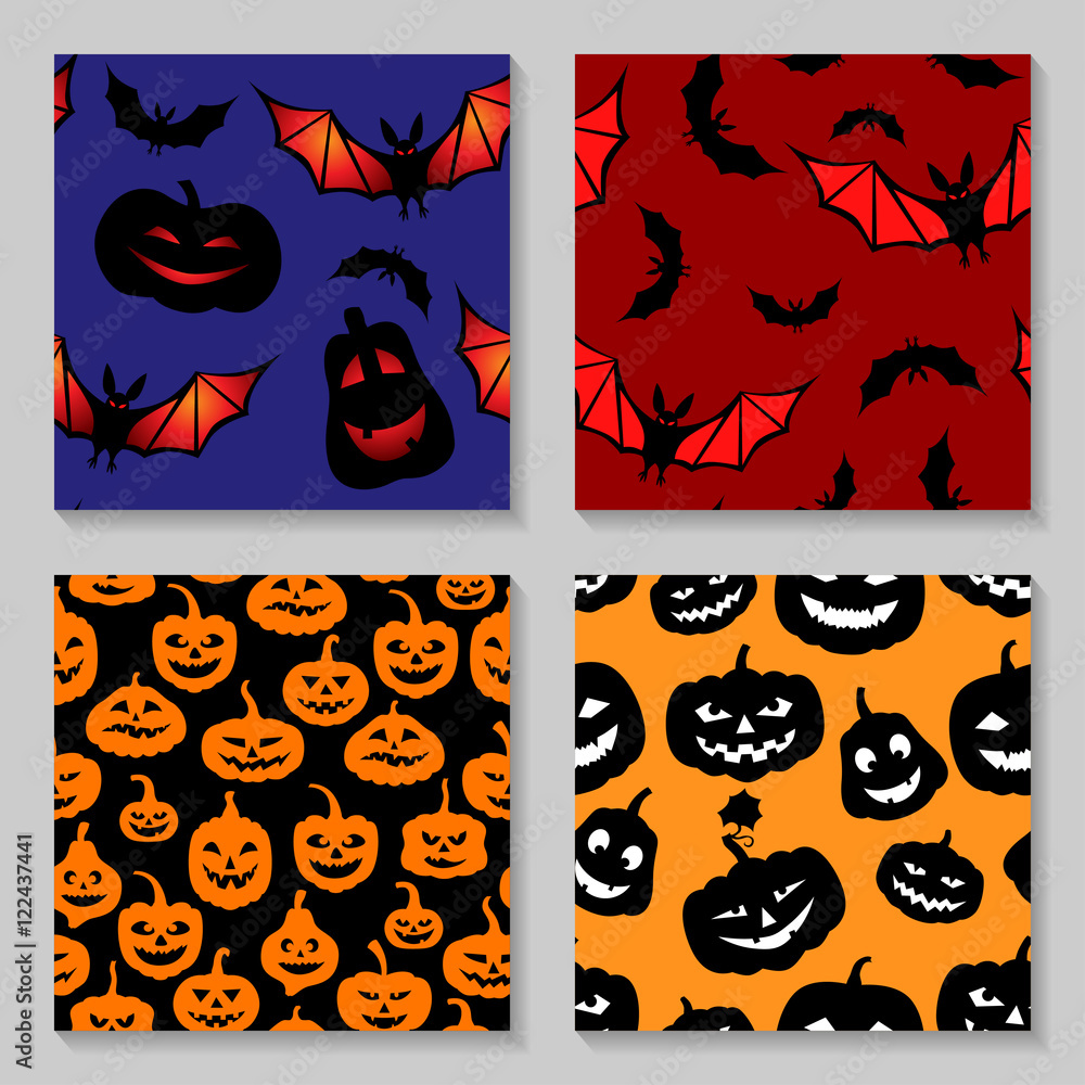 Halloween pattern seamless set Halloween pattern seamless set