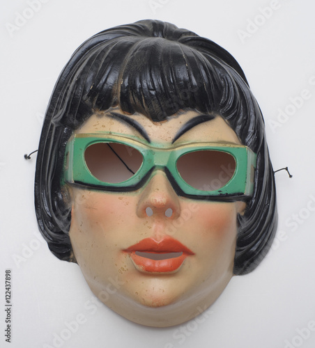 Hipster Woman Vintage Halloween Mask