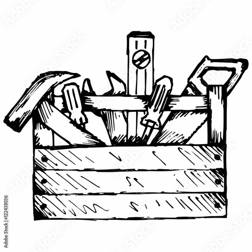 Toolbox with tools