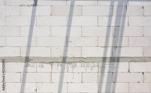 White Light Weight Concrete block Wall 