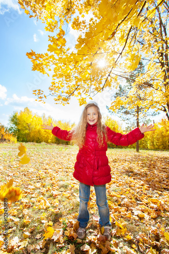 Girl at autumn