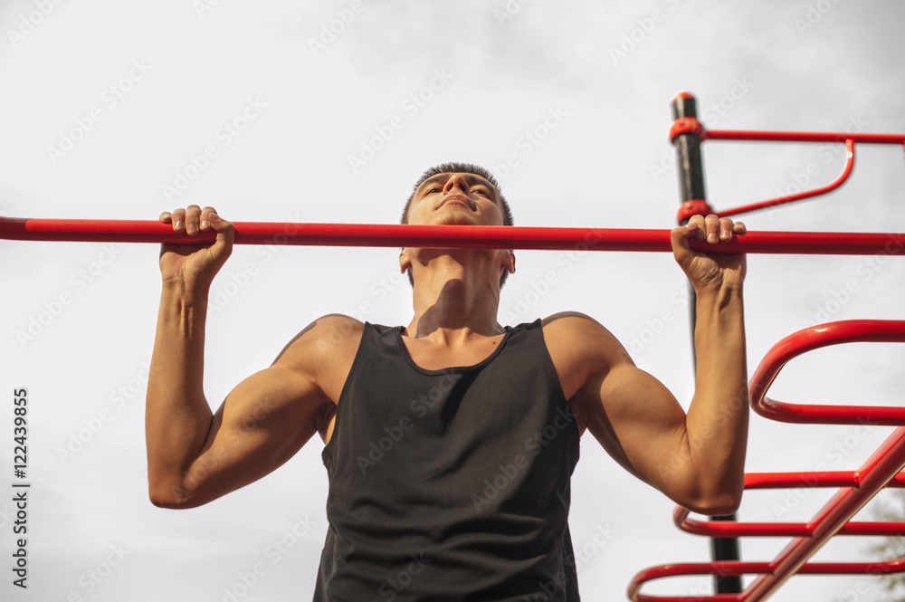 Man outdoor training Man outdoor training