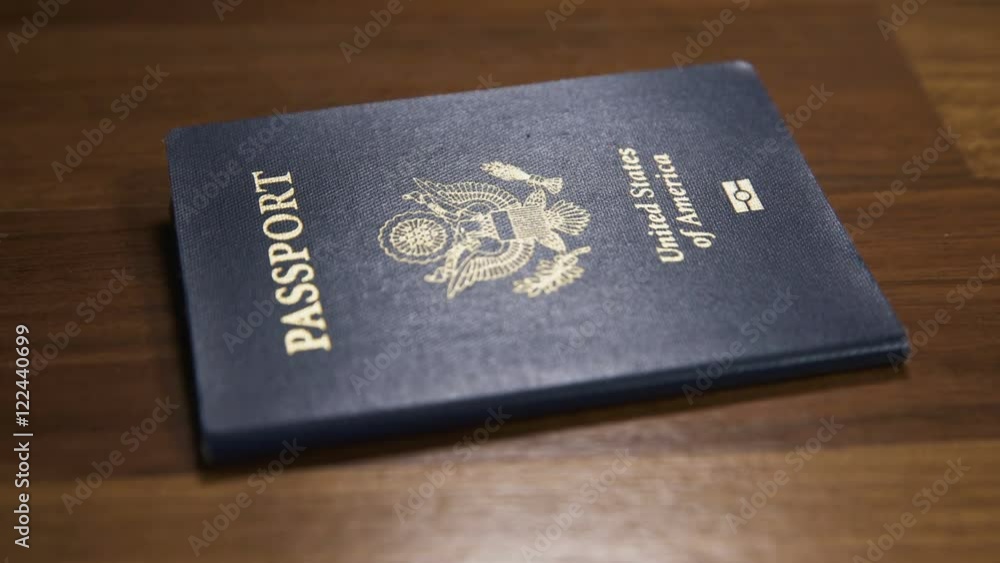 Dolly Shot of United States Passport, Shallow Depth Of Field Dolly Shot of United States Passport, Shallow Depth Of Field