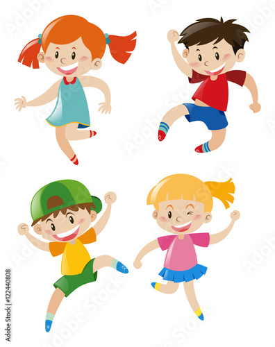 Four characters of kids