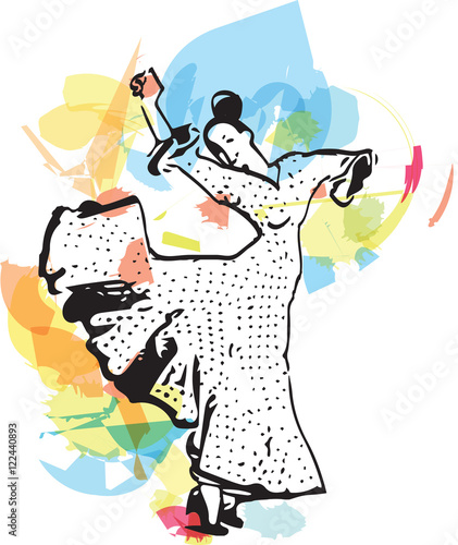 Flamenco woman dancer