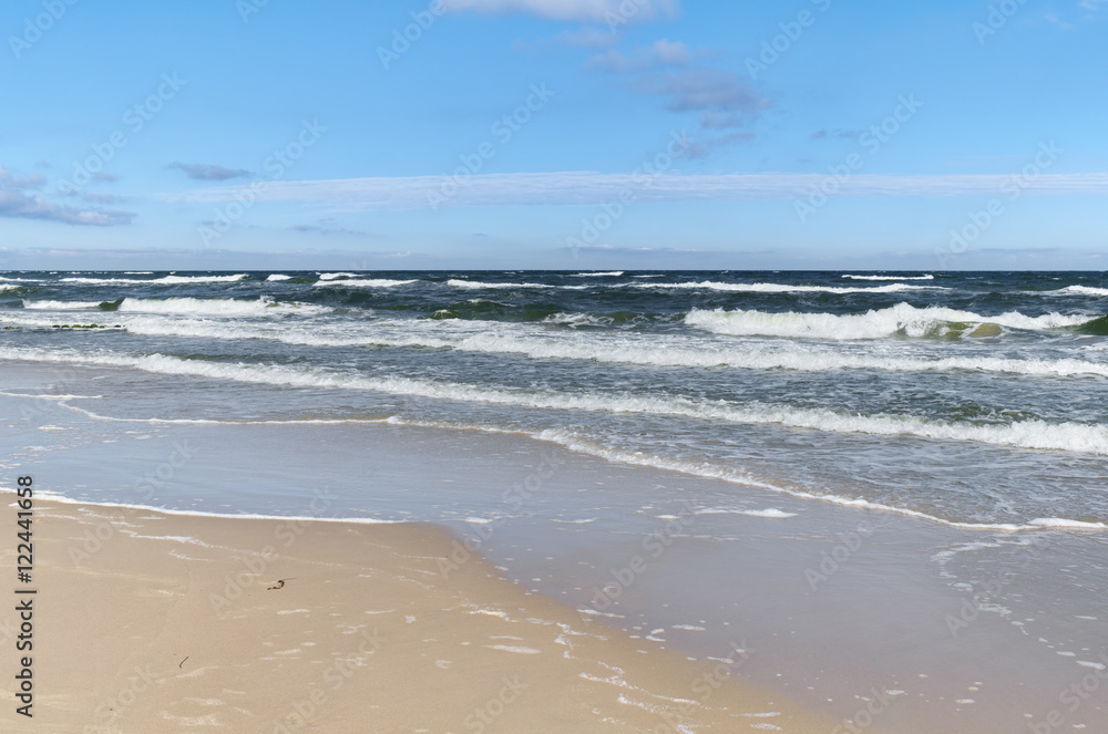 Baltic Sea - water waves. 