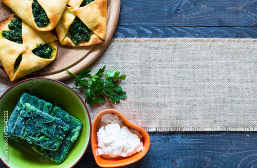 Spinach pie with ricotta cheese