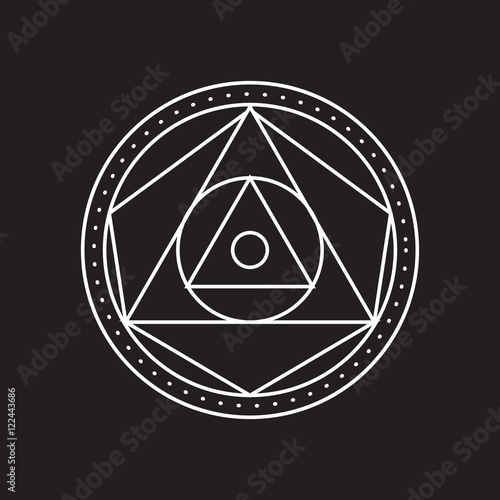 Alchemical round vector.