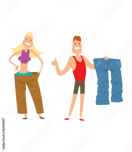 Beauty fitness people weight loss