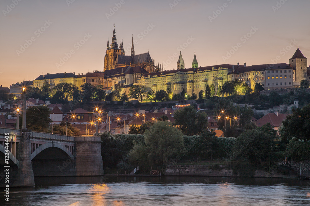 Prague's Castle at sunset - Czech republic