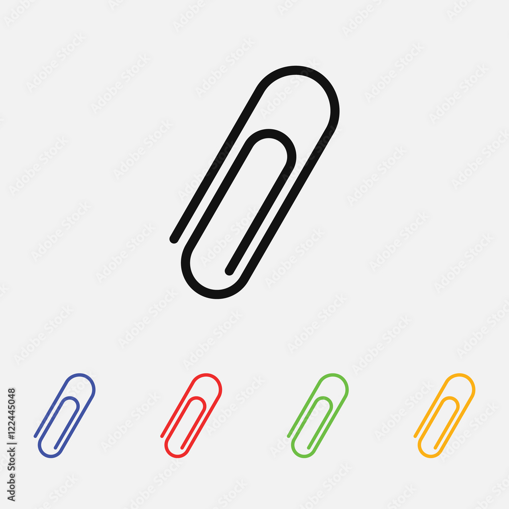 paper clip vector icon. Flat style for web and mobile paper clip vector icon. Flat style for web and mobile