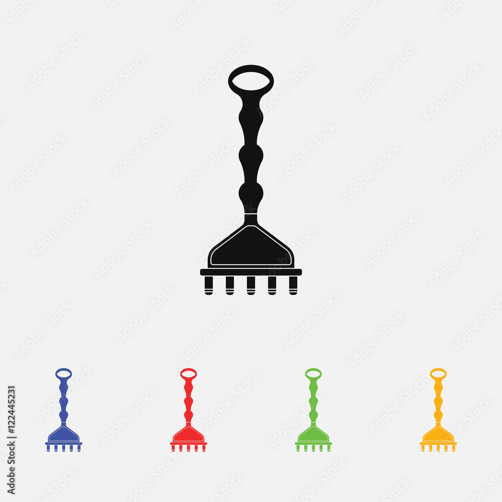 rake isolated illustration flat style rake isolated illustration flat style