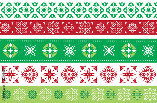 Set of Christmas and New Year borders