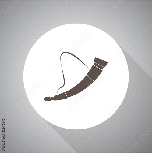 Viking Hunting horn. vector illustration Simple icon. Flat style