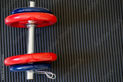 Red and blue Dumbbell photo