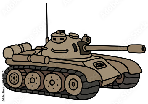 Hand drawing of a funny sand tank