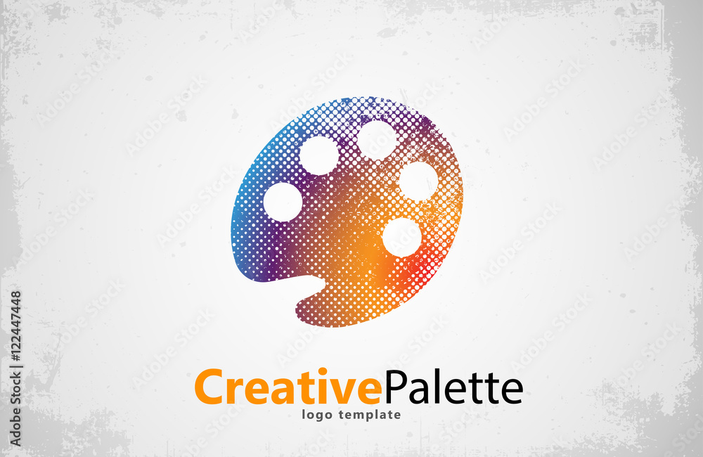 Vecteur Stock palette Icon. color palette symbol. art logo. creative palette  | Adobe Stock
