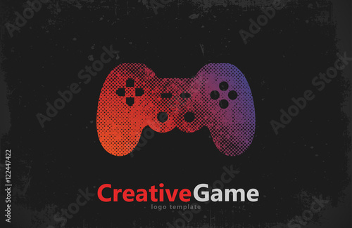 game logo design. joystick logo. Game pad design