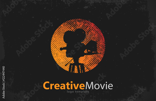 movie logo. Creative movie design. Camera logo. Studio logo