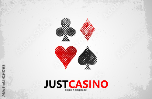 Casino logo icon. Casino poker, cards casino game.