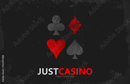 Foto Casino logo icon. Casino poker, cards casino game.
