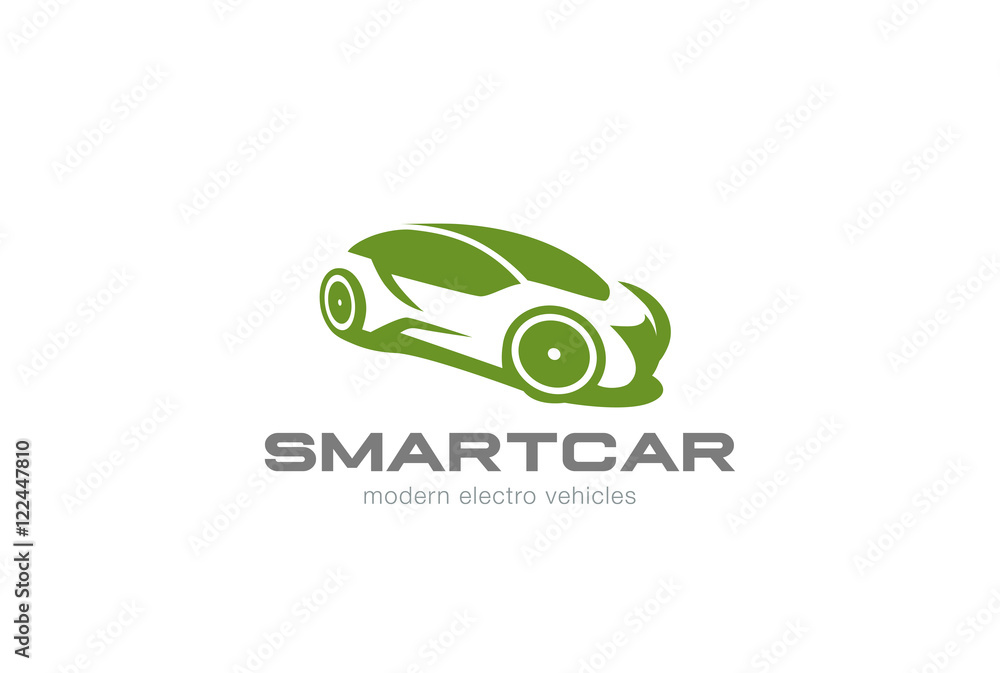eco Car Logo Futuristic design vector. Electric vehicle icon
