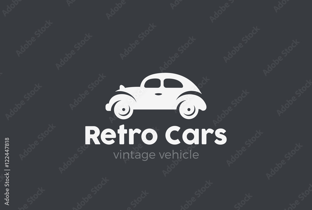 Retro Car Logo vector. Vintage Classic Vehicle Logotype icon