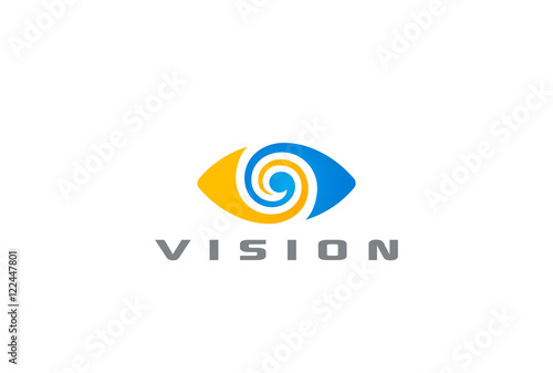 Eye Logo vision abstract Logo design vector Logotype icon