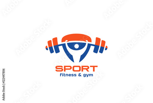 Free Download Sport Gym Fitness Logo design vector triangle - GFXLoad