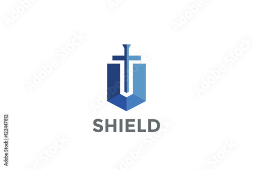 Lawyer Attorney Advocate Logo design vector Shield Sword