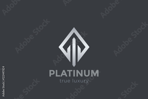Real Estate Logo design vector Rhombus. Luxury Fashion Jewelry