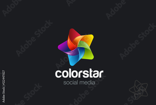 Star Logo design vector. Creative social leader award Logotype