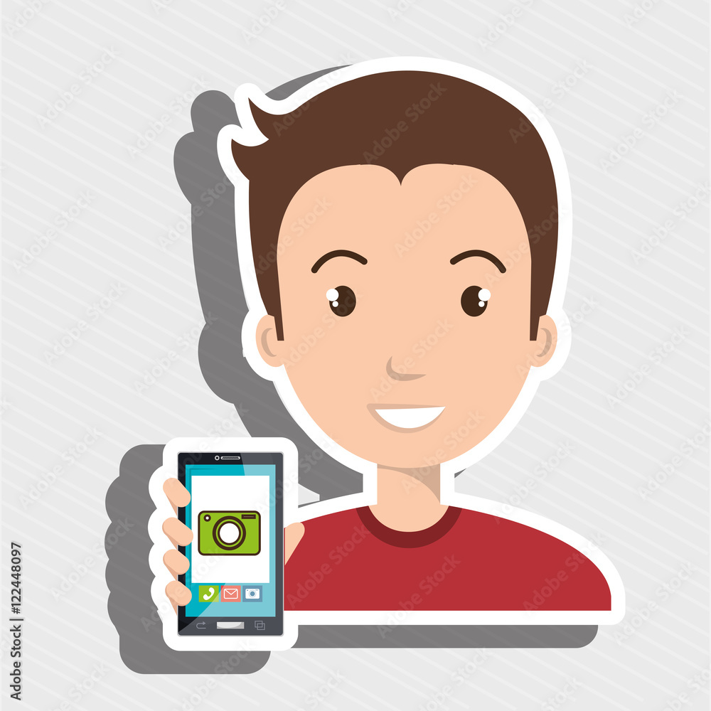 man cellphone camera images vector illustration eps 10 man cellphone camera images vector illustration eps 10