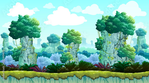 Terrain forest game background