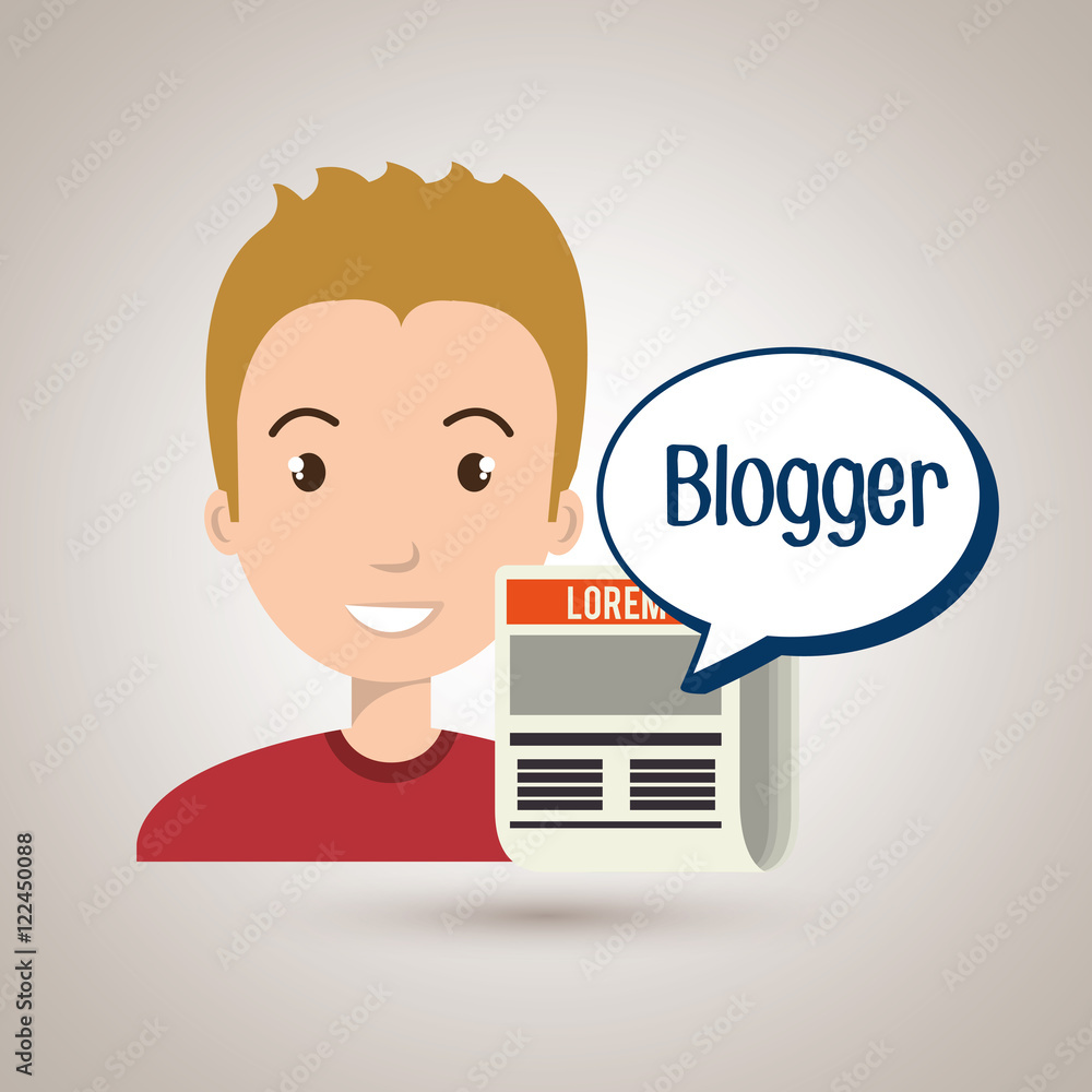 man cartoon blogger web vector illustration eps 10 man cartoon blogger web vector illustration eps 10