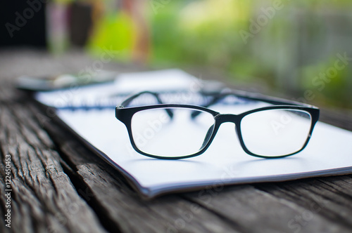  Put glasses worn home the book notes White.